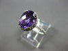 2.81CT DIAMOND & AAA AMETHYST 14KT WHITE GOLD OVAL & ROUND HALO ENGAGEMENT RING