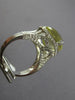 EXTRA LARGE 11.04CT DIAMOND & AAA GREEN AMETHYST 18K WHITE GOLD HEART SHAPE RING