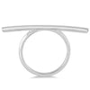 ESTATE 14KT WHITE GOLD 3D CLASSIC BAR FUN LOVE RING