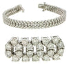 ESTATE 8.10CT DIAMOND 14KT WHITE GOLD 3D FOUR ROW CLASSIC TENNIS BRACELET