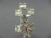 EXTRA LARGE 1.18CT ROUND & BAGUETTE DIAMOND 18KT WHITE GOLD 3D MULTI SQUARE RING