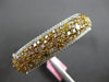 GIA LARGE 8.39CT INTENSE MULTI COLOR DIAMOND 18KT 2 TONE GOLD 3D BANGLE BRACELET