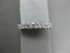 ESTATE .56CT DIAMOND 14K WHITE GOLD 3D 9 STONE FILIGREE WEDDING ANNIVERSARY RING