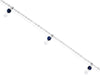 ESTATE .27CT AAA SAPPHIRE 14KT WHITE GOLD BY THE YARD DIAMOND CUT LOVE BRACELET