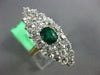 LARGE 3.60CT DIAMOND & AAA EMERALD PLATINUM & 14K YELLOW GOLD 3D ENGAGEMENT RING
