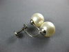 AAA SOUTH SEA PEARL 14KT WHITE GOLD 3D DOUBLE SCREWBACK HANGING EARRINGS #26972