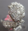 EXTRA LARGE 1.85CT DIAMOND 18KT WHITE GOLD 3D MULTI SHAPE SQUARE ENGAGEMENT RING