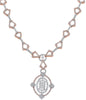 LARGE 5.64CT DIAMOND 18KT ROSE GOLD MULTI FLOWER LOVE KNOT OVAL LARIAT NECKLACE