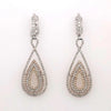 LARGE 1.69CT DIAMOND 18KT WHITE GOLD 3D MULTI ROW INFINITY TEAR DROP EARRINGS