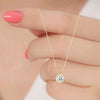 1.0CT DIAMOND 14KT YELLOW GOLD 3D ROUND SOLITAIRE BEZEL ETOILE FLOATING PENDANT