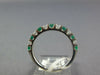 ESTATE .74CT DIAMOND & AAA EMERALD 18K WHITE GOLD CLASSIC 2.5MM ANNIVERSARY RING
