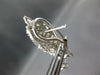ESTATE LARGE 5.0CT DIAMOND 14K WHITE GOLD 3D MULTI LEAF CLIP ON HANGING EARRINGS