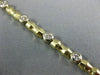 ESTATE 1.10CT DIAMOND 14KT WHITE & YELLOW GOLD 3D ETOILE BAMBOO BRACELET #22385