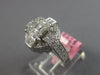 LARGE 1.40CT DIAMOND 18KT WHITE GOLD 3D ROUND & BAGUETTE CLUSTER ENGAGEMENT RING