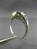 ANTIQUE WIDE .70CT DIAMOND & AAA SAPPHIRE 18KT WHITE GOLD ENGAGEMENT RING 26036