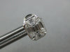 LARGE .67CT DIAMOND 18KT WHITE GOLD 3D MULTI SHAPE OCTAGON BEZEL STUD EARRINGS