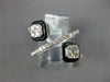 ESTATE WIDE .51CT DIAMOND & BLACK ENAMEL 14KT WHITE GOLD DOUBLE SQUARE FUN RING