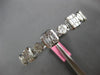 LARGE 4.44CT DIAMOND 18K WHITE GOLD MULTI SHAPE INVISIBLE SQUARE BANGLE BRACELET