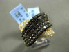 ESTATE LARGE 1.92CTW WHITE & BLACK DIAMOND 18KT YELLOW GOLD LOVE FUN RING