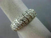 ESTATE WIDE 1.08CT DIAMOND 14KT WHITE GOLD WAVE SEMI ETERNITY ANNIVERSARY RING