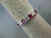 ESTATE 2.52CT ROUND CUT DIAMOND & AAA RUBY 14KT WHITE GOLD ETERNITY RING #22275