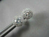 ANTIQUE 1.40CT 3D ROUND DIAMOND FILIGREE 14KT WHITE GOLD EARRINGS ONE OF A KIND!