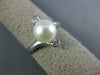 ESTATE .08CT DIAMOND & AAA SOUTH SEA PEARL 18K WHITE GOLD CRISS CROSS RING #1010