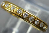 ESTATE .77CT DIAMOND 18KT YELLOW GOLD 3D ROUND ETERNITY WEDDING ANNIVERSARY RING