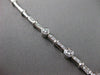 ANTIQUE 1.55CT DIAMOND 14KT WHITE GOLD BEZEL LINK TENNIS BRACELET 7.25 INCH #116