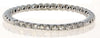 ESTATE .14CT DIAMOND 18KT WHITE GOLD 3D CLASSIC ROUND ROPE ANNIVERSARY RING