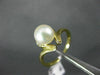 ESTATE .15CT DIAMOND & AAA SOUTH SEA PEARL 14KT YELLOW GOLD SOLITAIRE RING #2194