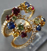 WIDE 1.59CT DIAMOND & AAA MULTI COLOR SAPPHIRE 18KT ROSE GOLD LOVE KNOT FUN RING