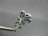 ESTATE LARGE 3.98CT DIAMOND & AAA SAPPHIRE 18KT WHITE GOLD FLOWER STUD EARRINGS