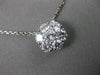 ANTIQUE 2.0CT DIAMOND 14KT WHITE GOLD FLOWER CLUSTER BY THE YARD NECKLACE #2676