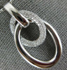 ESTATE LARGE .40CT DIAMOND 18KT WHITE GOLD 3D OVAL LOVE KNOT FUN PENDANT