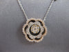 ESTATE .60CT DIAMOND 14KT TRI COLOR GOLD FLOWER BY THE YARD FUN FLOATING PENDANT