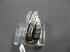 ESTATE WIDE .65CT ROUND & PRINCESS CUT DIAMOND 14KT WHITE GOLD X COCKTAIL RING