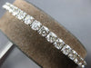 ESTATE LARGE 3.10CT DIAMOND 14KT WHITE GOLD 3D ROUND ADJUSTABLE TENNIS BRACELET