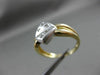 ESTATE WIDE DIAMOND 14KT WHITE & YELLOW GOLD 6 STONE ETOILE SQUARE RING #21399