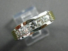 ESTATE .75CT ROUND DIAMOND 5 STONE 14KT TWO TONE GOLD ANNIVERSARY RING #11922