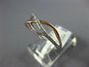 ESTATE .08CT DIAMOND 14KT WHITE & ROSE GOLD 3D MULTI ROW CRISS CROSS X LOVE RING