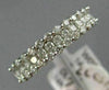 ESTATE .50CT DIAMOND 14KT WHITE GOLD 3D THREE ROW CLASSIC ROUND ANNIVERSARY RING