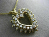 ESTATE .90CT DIAMOND 14KT YELLOW GOLD CLASSIC OPEN HEART FLOATING PENDANT #5560