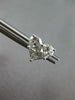 1.48CT DIAMOND 18K WHITE GOLD PRINCESS & MOON CUT INVISIBLE HEART STUD EARRINGS