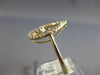 ESTATE .26CT DIAMOND 14K YELLOW GOLD 3D ROUND & BAGUETTE OPEN TEAR DROP FUN RING
