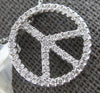 ESTATE .25CT DIAMOND 14K WHITE GOLD CLASSIC PEACE SIGN CIRCULAR FLOATING PENDANT
