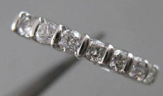 ESTATE ROUND DIAMOND ANNIVERSARY RING CHANNEL 14K WHITE GOLD WEDDING BAND #11387