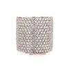 EXTRA LARGE 3.91CT DIAMOND 18KT WHITE GOLD MULTI ROW ROUND PAVE ANNIVERSARY RING