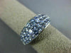 WIDE 1.50CT AAA TANZANITE 14KT WHITE GOLD 3D MULTI ROW FILIGREE ANNIVERSARY RING