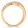 ESTATE LARGE 1.54CT DIAMOND 14KT ROSE GOLD MULTI ROW DOUBLE HORSESHOE LUCKY RING